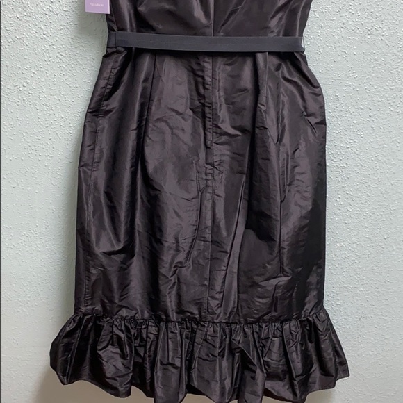 NWT Vera Wang Black Dupioni Silk Dress - Picture 7 of 12